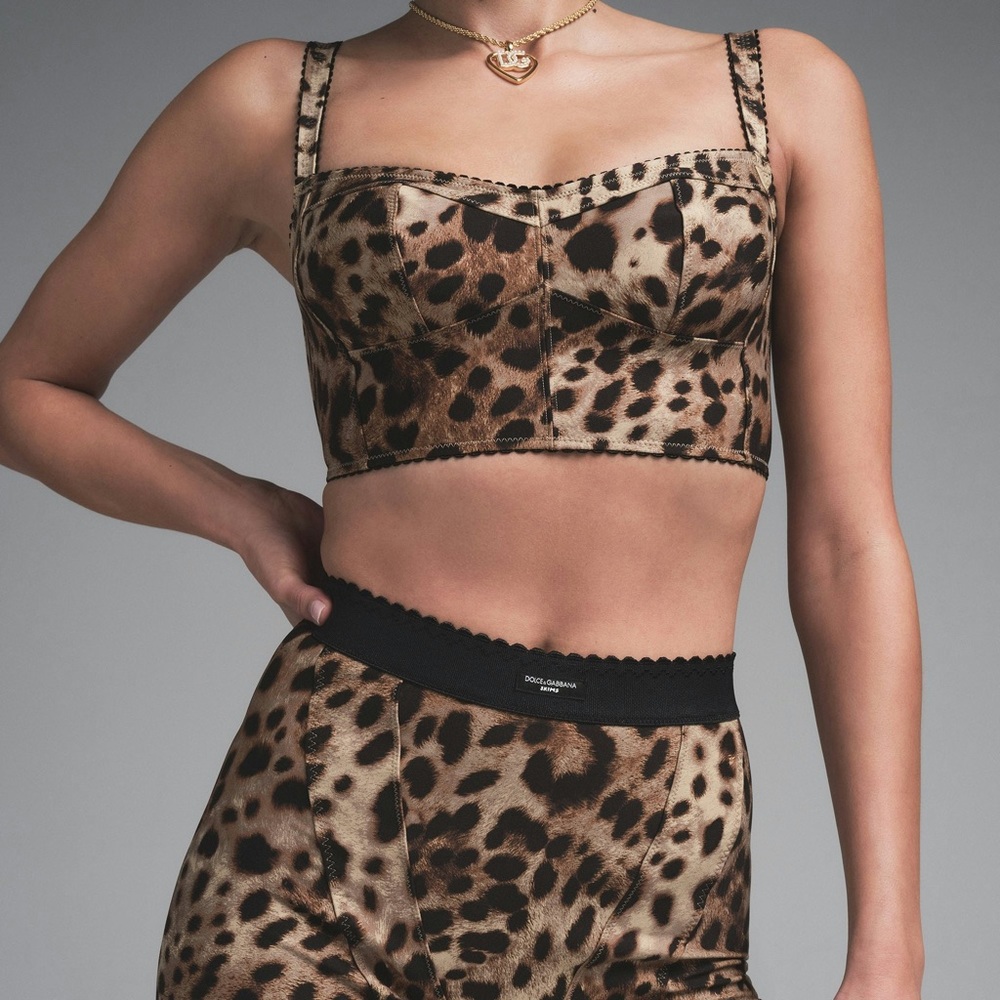 SKIMS X Dolce & Gabbana Leopard Body Bustier size 2XL NWT